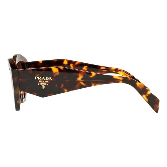 New PRADA Havana Rectangle SPR07Y VAU-6S1 Sunglasses Women - Picture 3 of 6